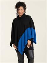 Studio - Ragnhild Poncho, Sort/Blå